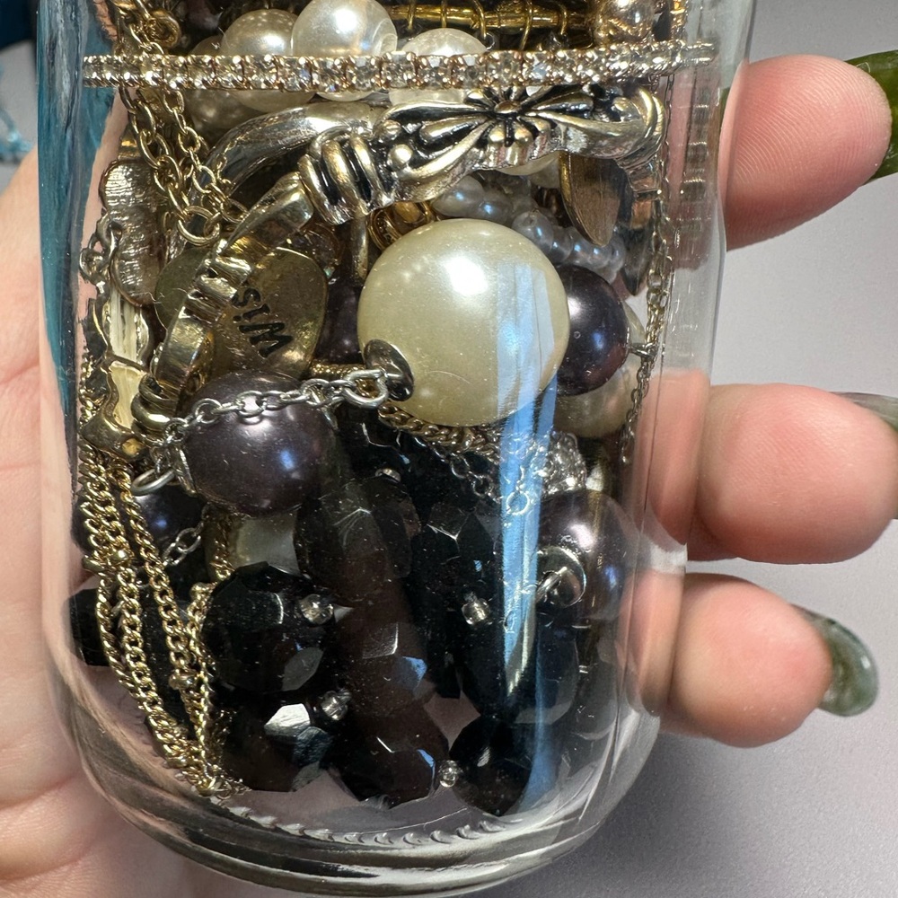 Mystery Jewelry Jar Beaded and Gems - Picture 2 of 5